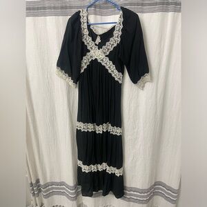 Black and lace dress